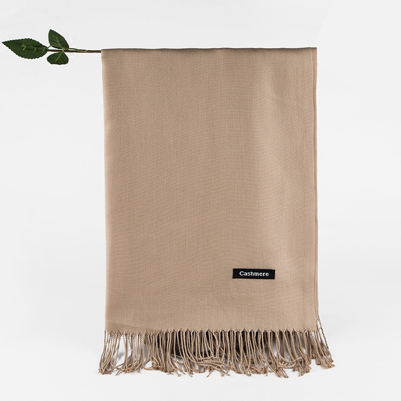 Cashmere Fringe Scarf – Narrow  |  Womens Scarves Scarves Black