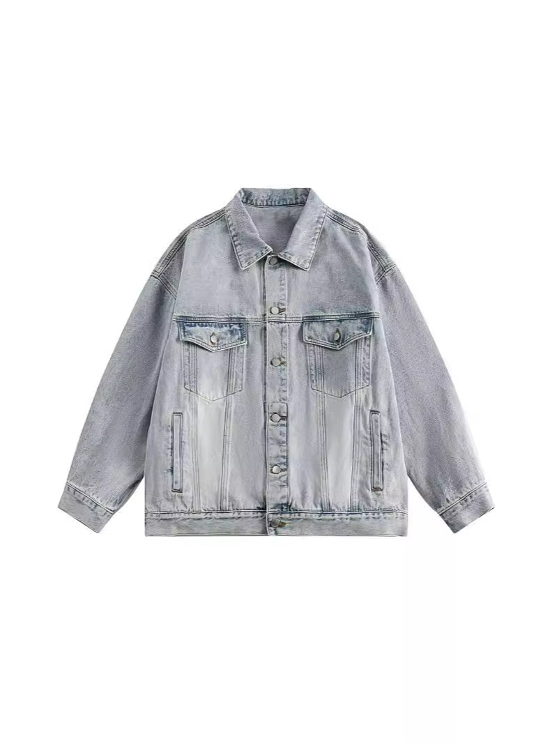 Denim Jacket – Oversized Unisex Fit  |  Womens Outerwear Clothing Light blue