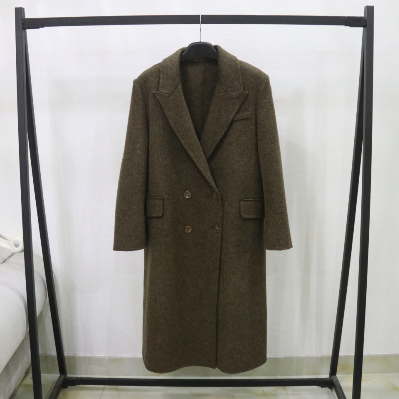 Double-Breasted Wool Coat  |  Womens Outerwear Clothing Outerwear