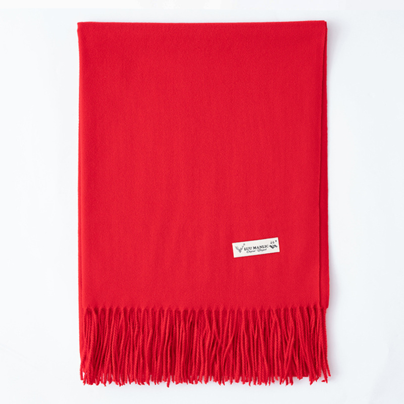 Fringe Wool Scarf &Ndash; Narrow  |  Womens Scarves Scarves Black