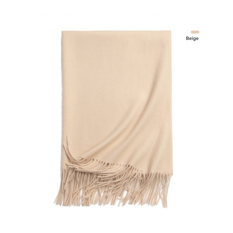 Fringe Wool Scarf – Oversized  |  Womens Scarves Scarves Caramel brown