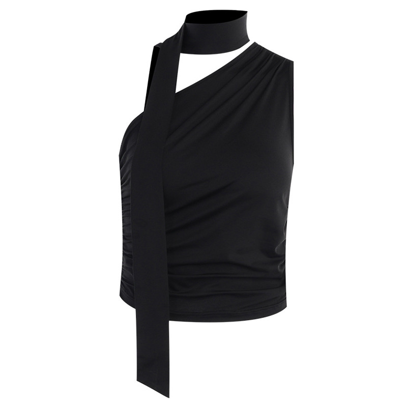 Fringe Wrap Blouse  |  Womens Shirts & Blouses Clothing Black