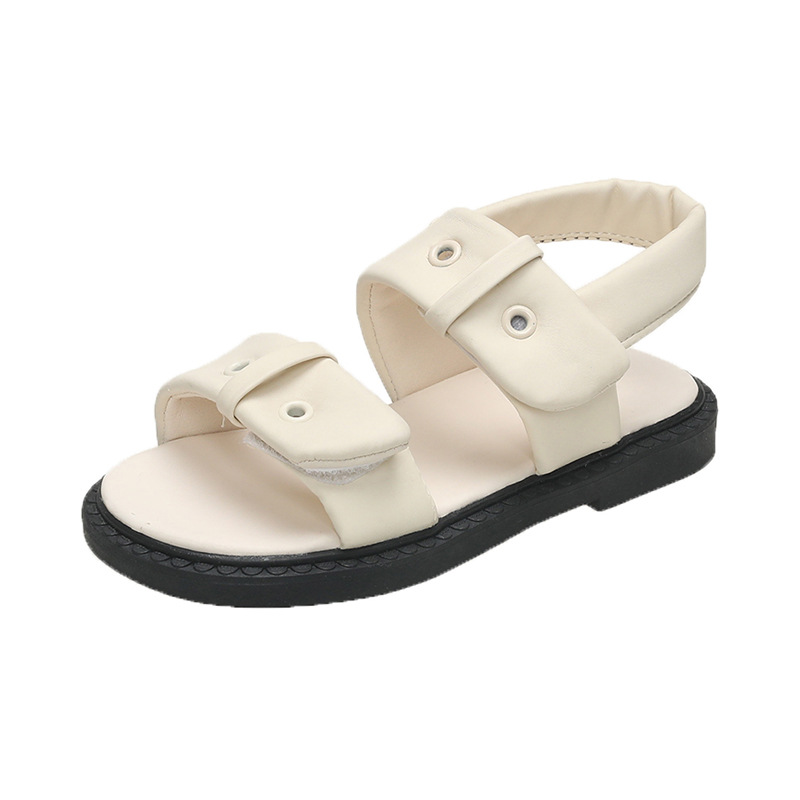 Leather Buckle Sandal  |  Womens Shoes Shoes Sand beige