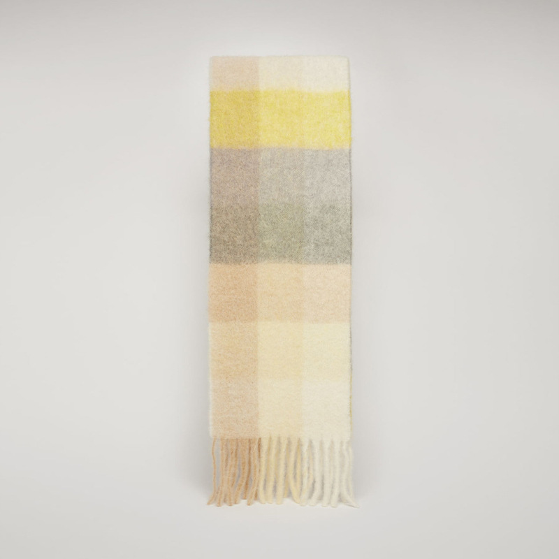 Mohair Checked Scarf  |  Womens Scarves Scarves beige