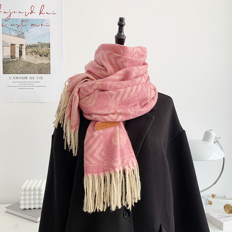 Monogram Jacquard Scarf  |  Womens Scarves Scarves Light pink