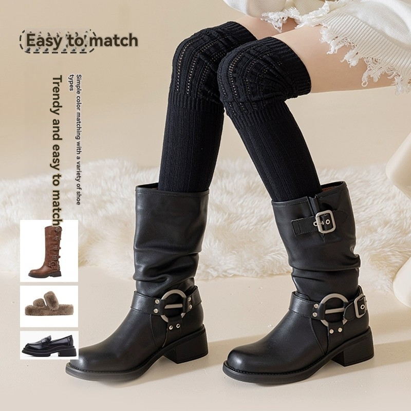 Pull-On Buckle Boots  |  Womens Shoes Shoes Black