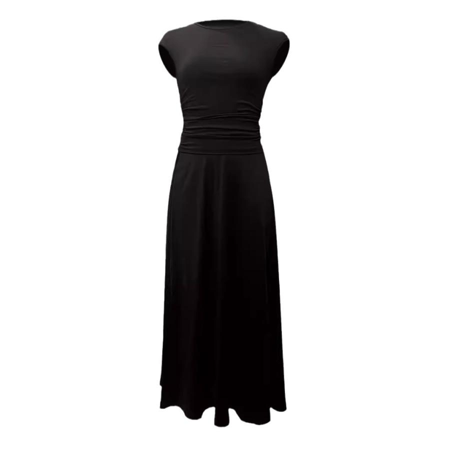 Satin Sleeveless Dress  |  Womens Dresses Clothing Black