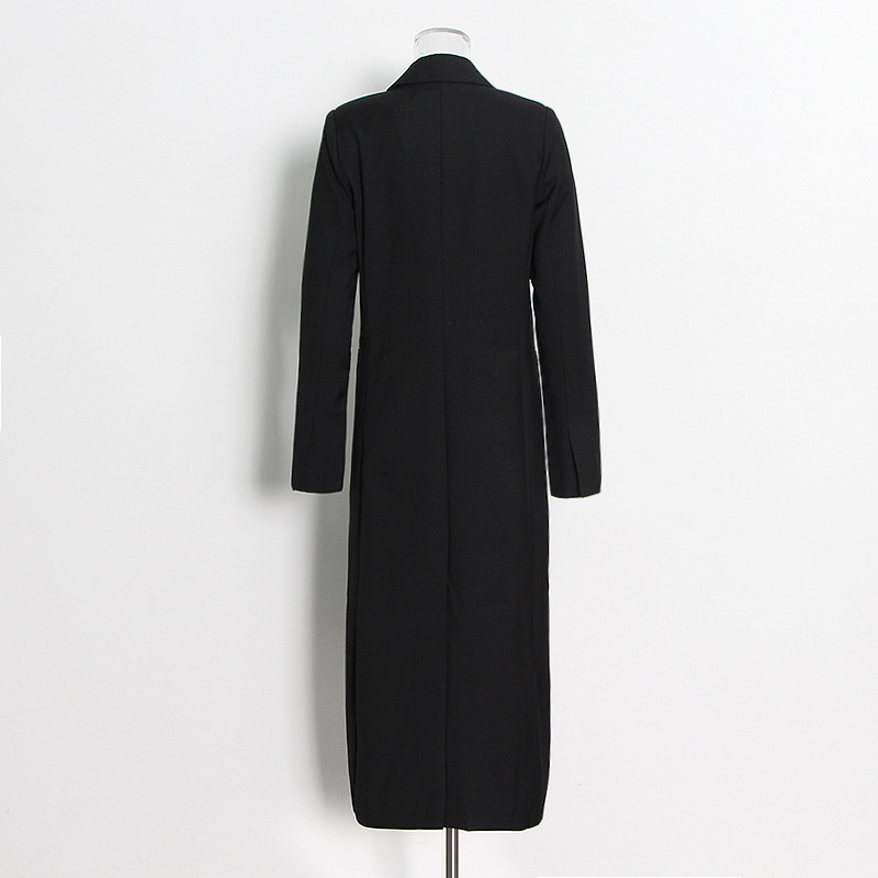 Single-Breasted Coat Runway Show  |  Womens Outerwear Clothing Black