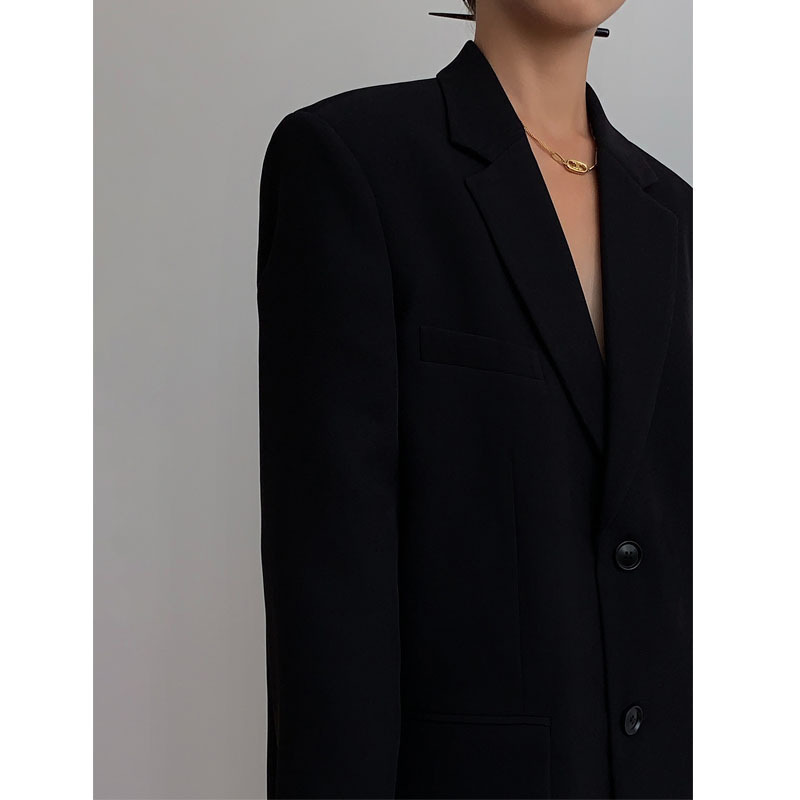 Single-Breasted Suit Jacket – Relaxed Fit  |  Mens Suit Jackets Clothing Black