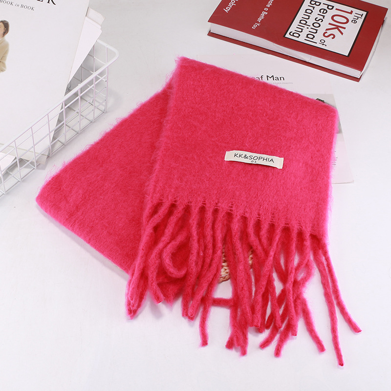 Wool Mohair Scarf – Narrow  |  Womens Scarves Scarves Dusty pink