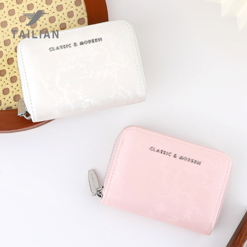 Zip Leather Wallet  |  Womens Small Leather Goods Shoes & Accessories Pastel pink