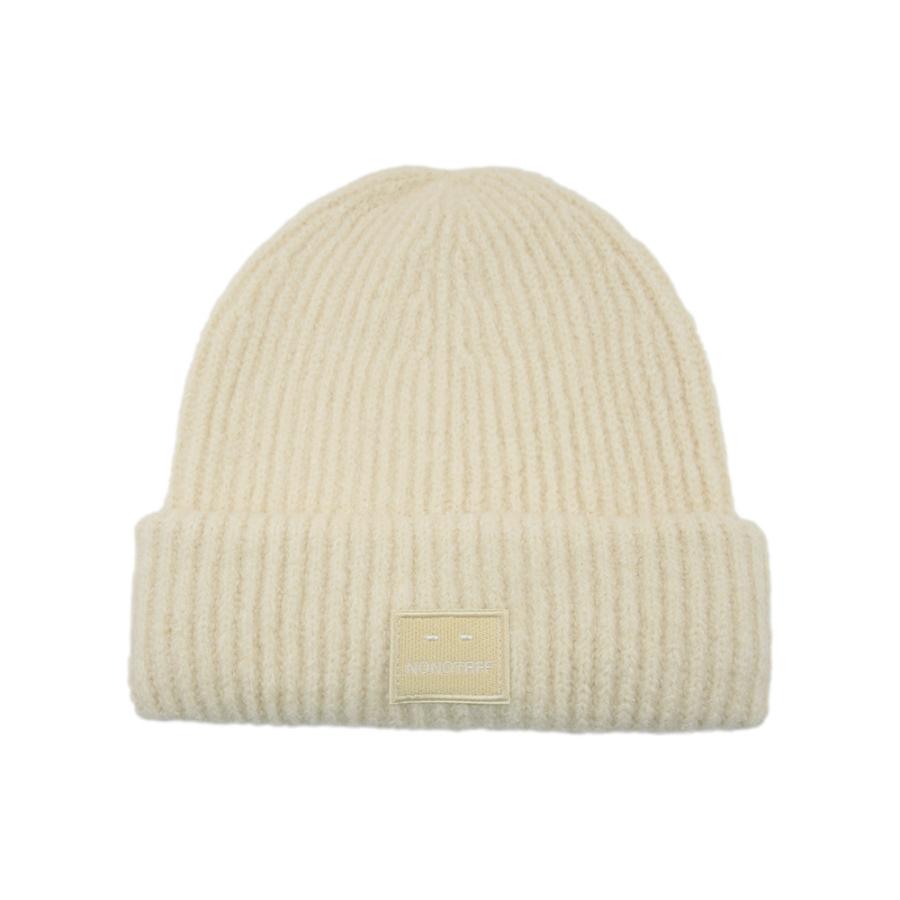 Large Face Logo Beanie  |  Womens Hats Hats Biscuit beige