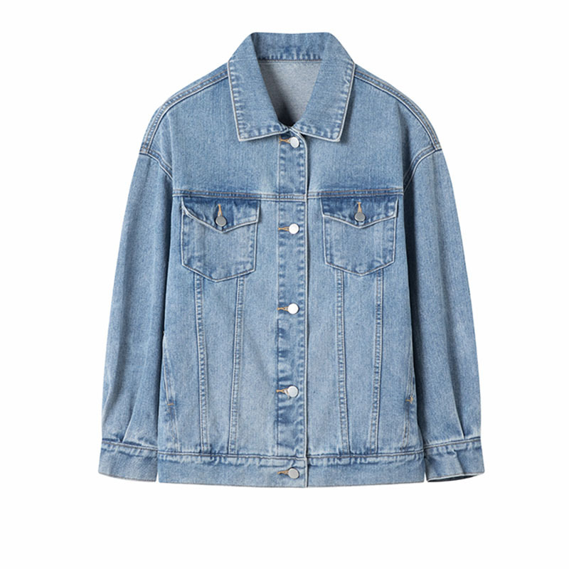 Denim Jacket – Relaxed Fit  |  Womens Outerwear Clothing Light blue